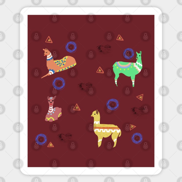 Llamas party Sticker by Sam18artworks